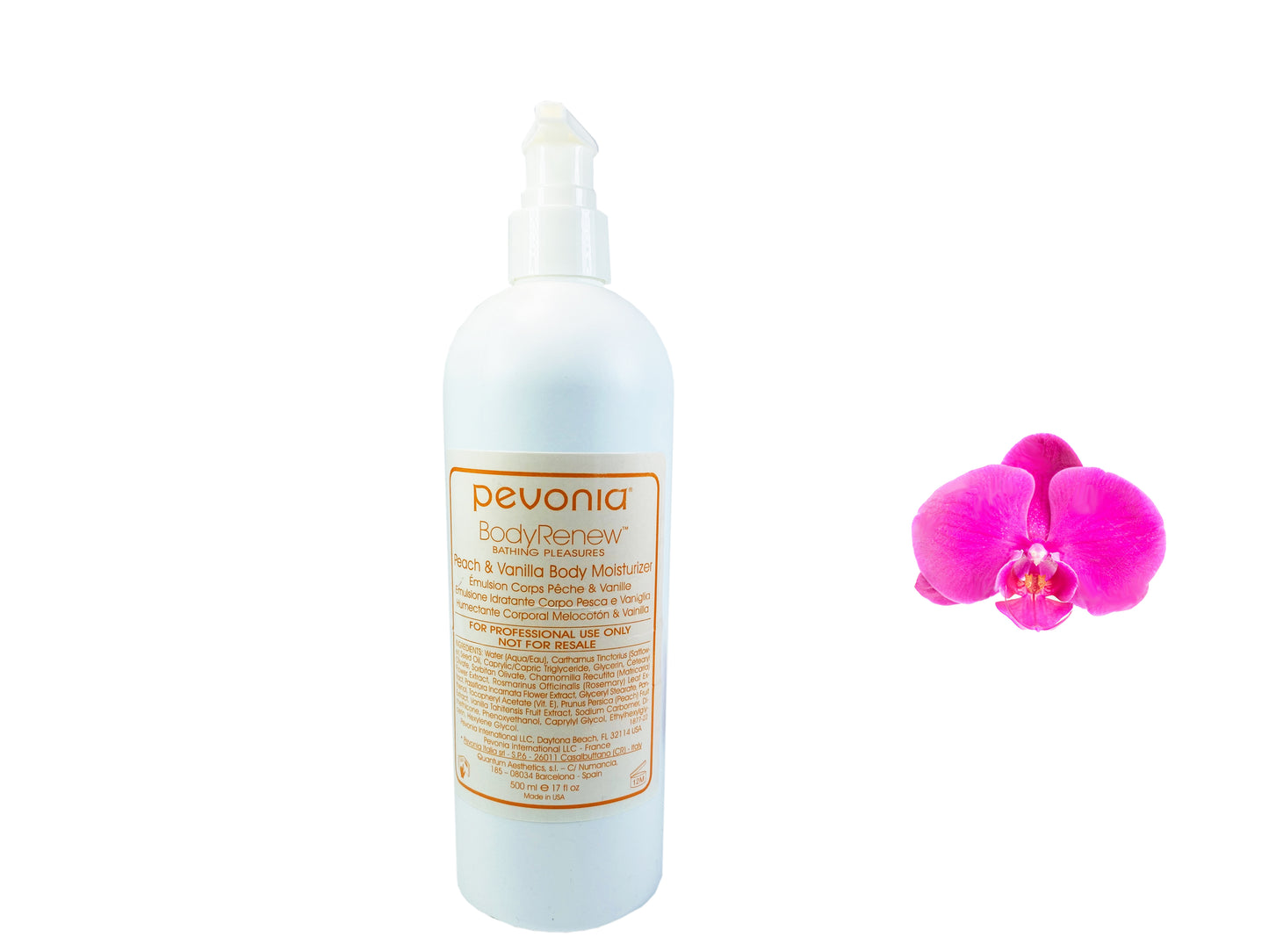 Pevonia BodyRenew Peach Vanilla Body Moisturizer 17oz / 500ml