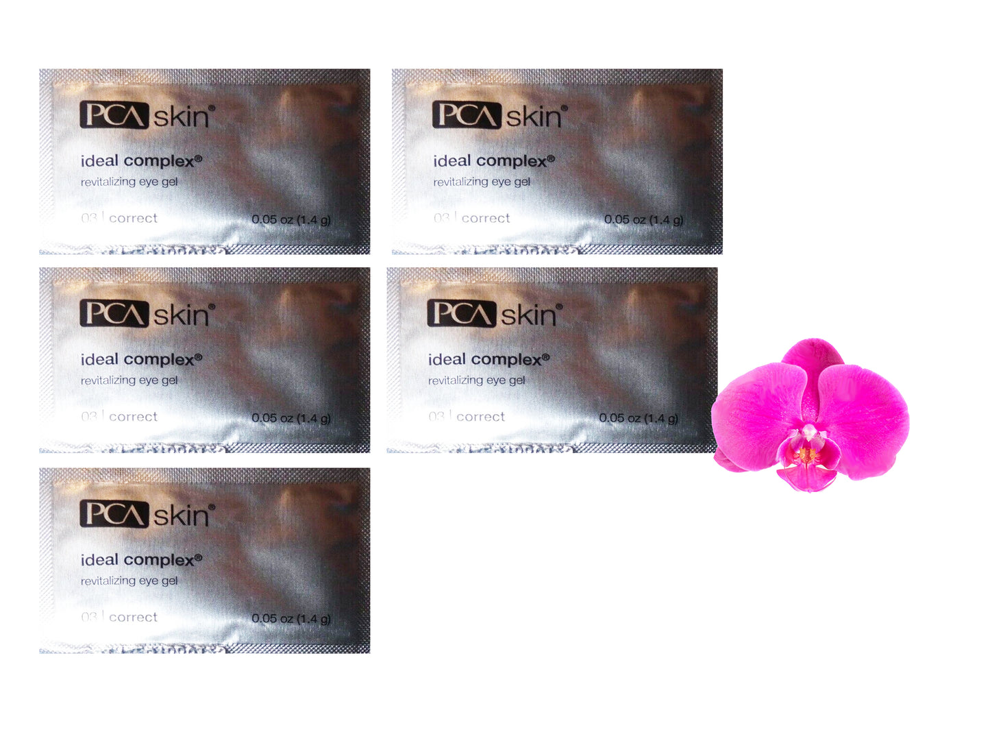 Pca Skin ideal complex revitalizing eye gel 5 packages x 0.05oz / 1.4g