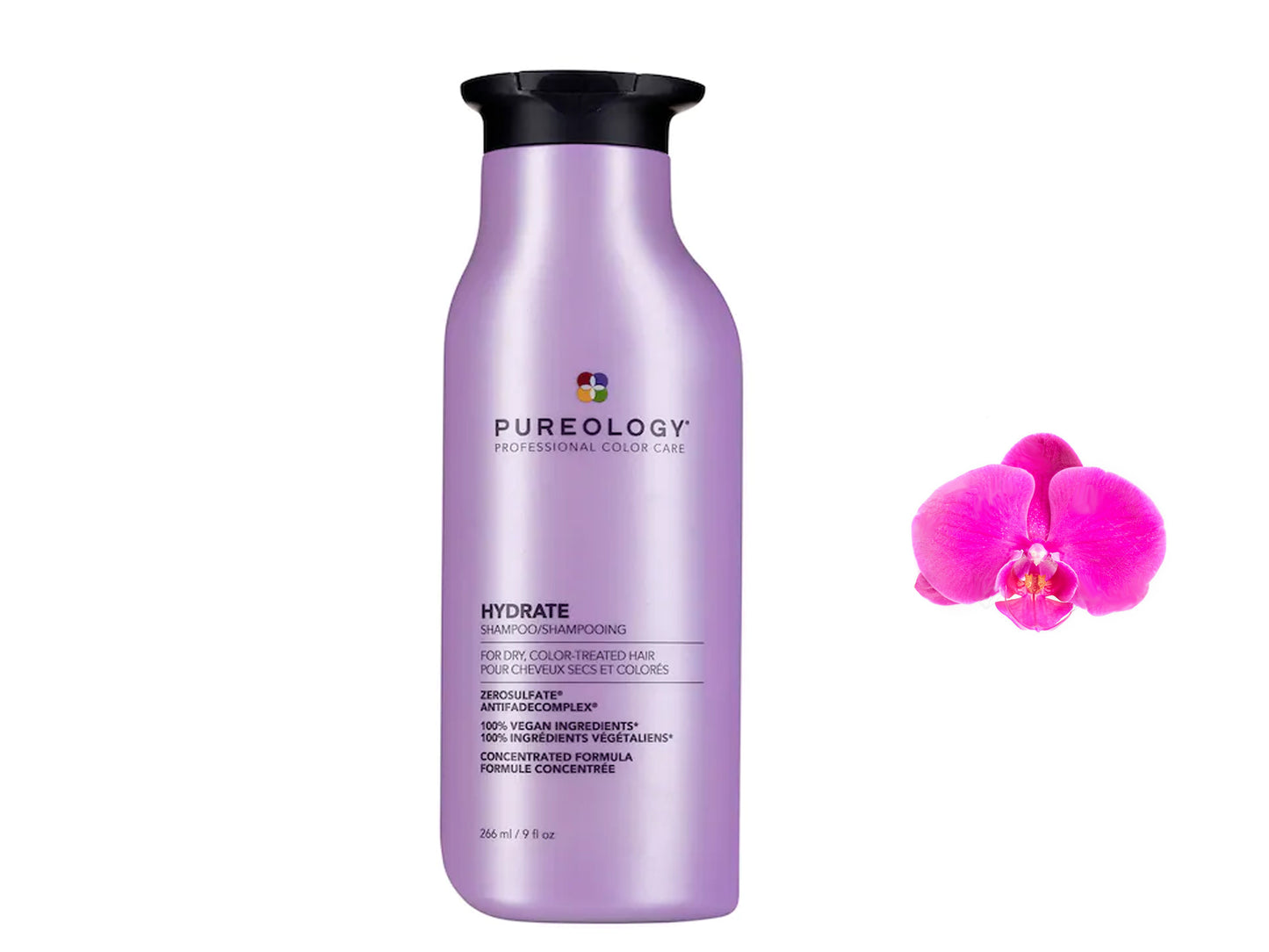 Pureology Hydrate Shampoo for dry, color treated hair 100% vegan 266ml / 9oz Brand New