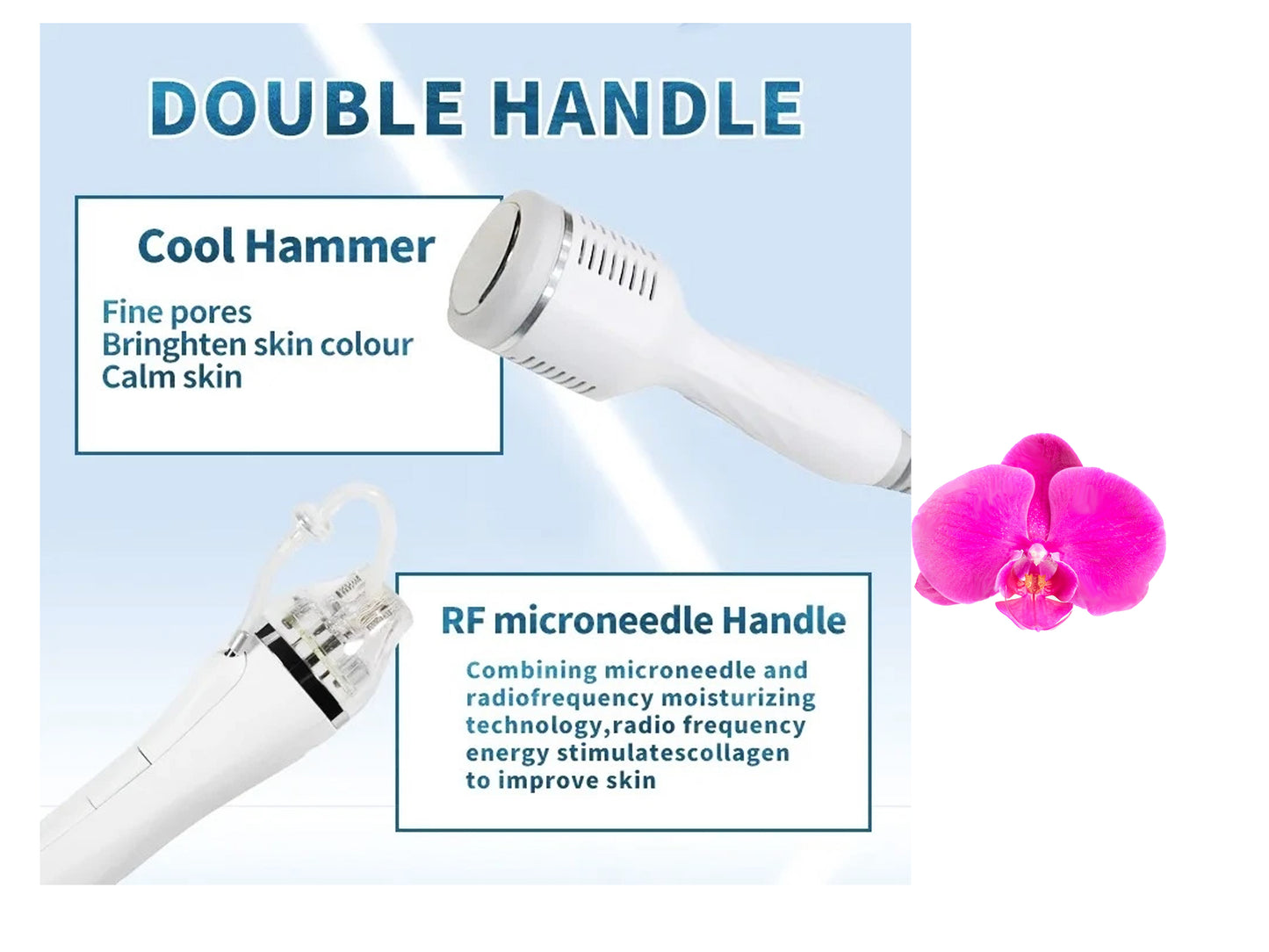 2 in 1 RF Micro-n-eedle Machine Cold Hammer Anti aging Wrinkle Spot Removal Spa