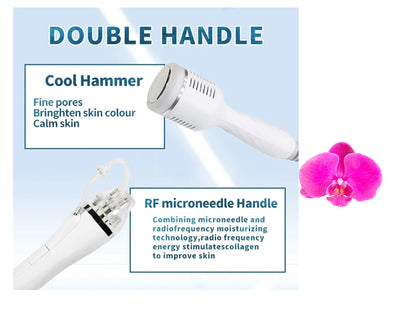 2 in 1 RF Micro-n-eedle Machine Cold Hammer Anti aging Wrinkle Spot Removal Spa