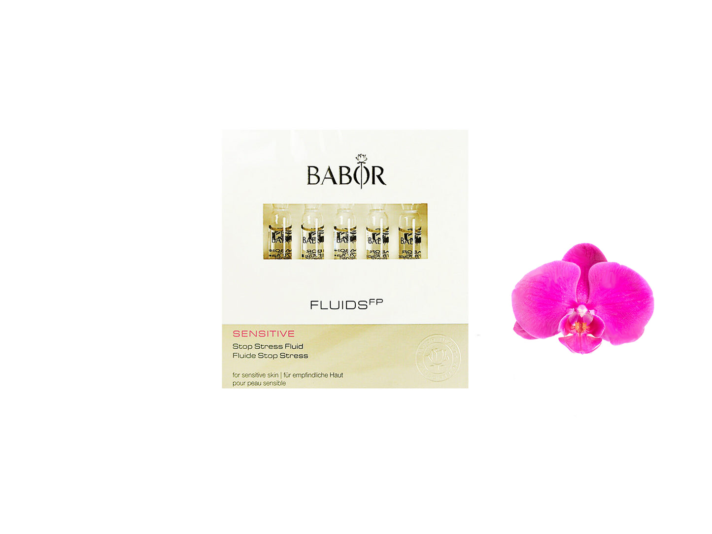 Babor Sensitive Stop Stress Fluid 7 Ampoules 1/16oz / 2ml  Each