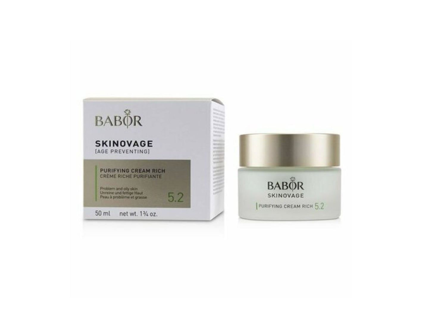 Babor Skinovage Purifying Cream Rich Creme Riche Purifiante 5.2 50ml / 1.69oz Brand New