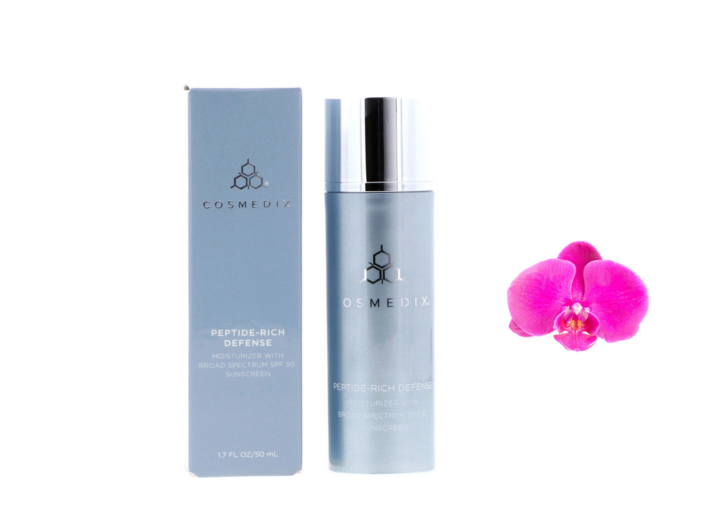 Cosmedix Peptide Rich Defense Moisturizer spf 50 50ml / 1.7oz Brand New