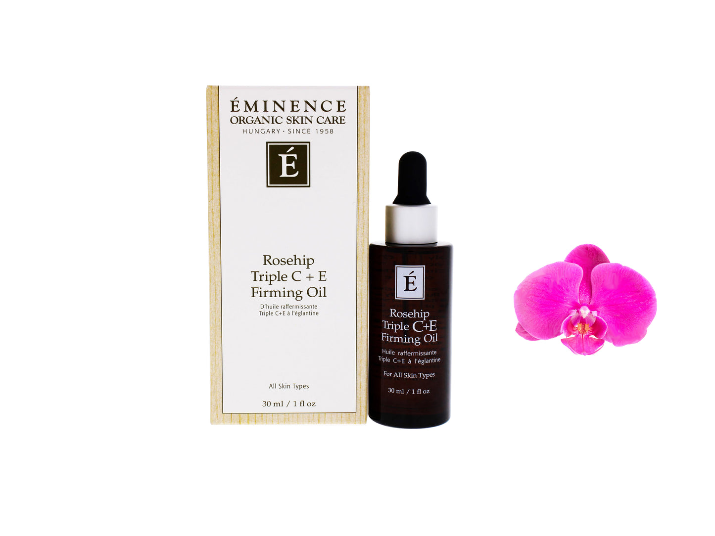 Eminence Rosehip Triple C + E Firming Oil 30ml / 1oz NEW SAME DAY SHIP