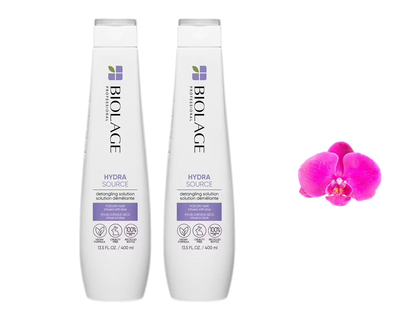 Biolage Hydra Source Detangling Solution for Dry Hair  13.5oz  x  2 bottles